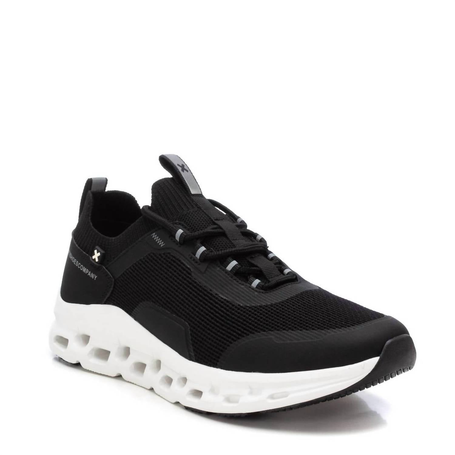 Xti Men's Waffle Sole Casual Athletic Sneakers in black - men's shoe