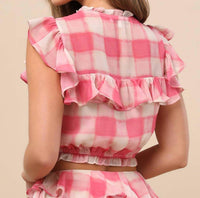 Jacquie The Label - Giada Flutter Sleeve Crop Top