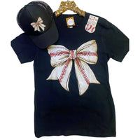 Southern Attitude - Women's Baseball Bow Graphic Tee