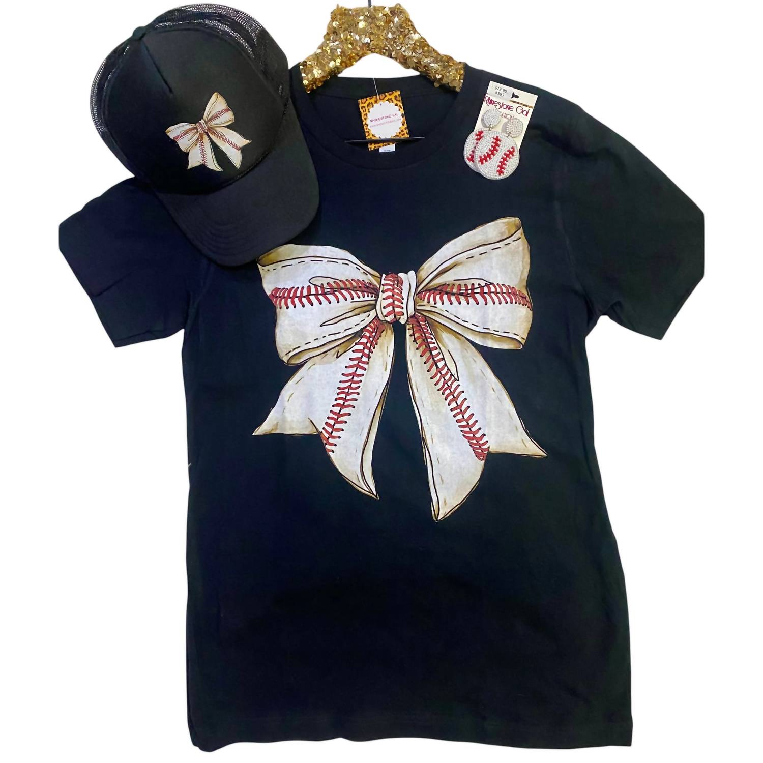 Southern Attitude - Women's Baseball Bow Graphic Tee