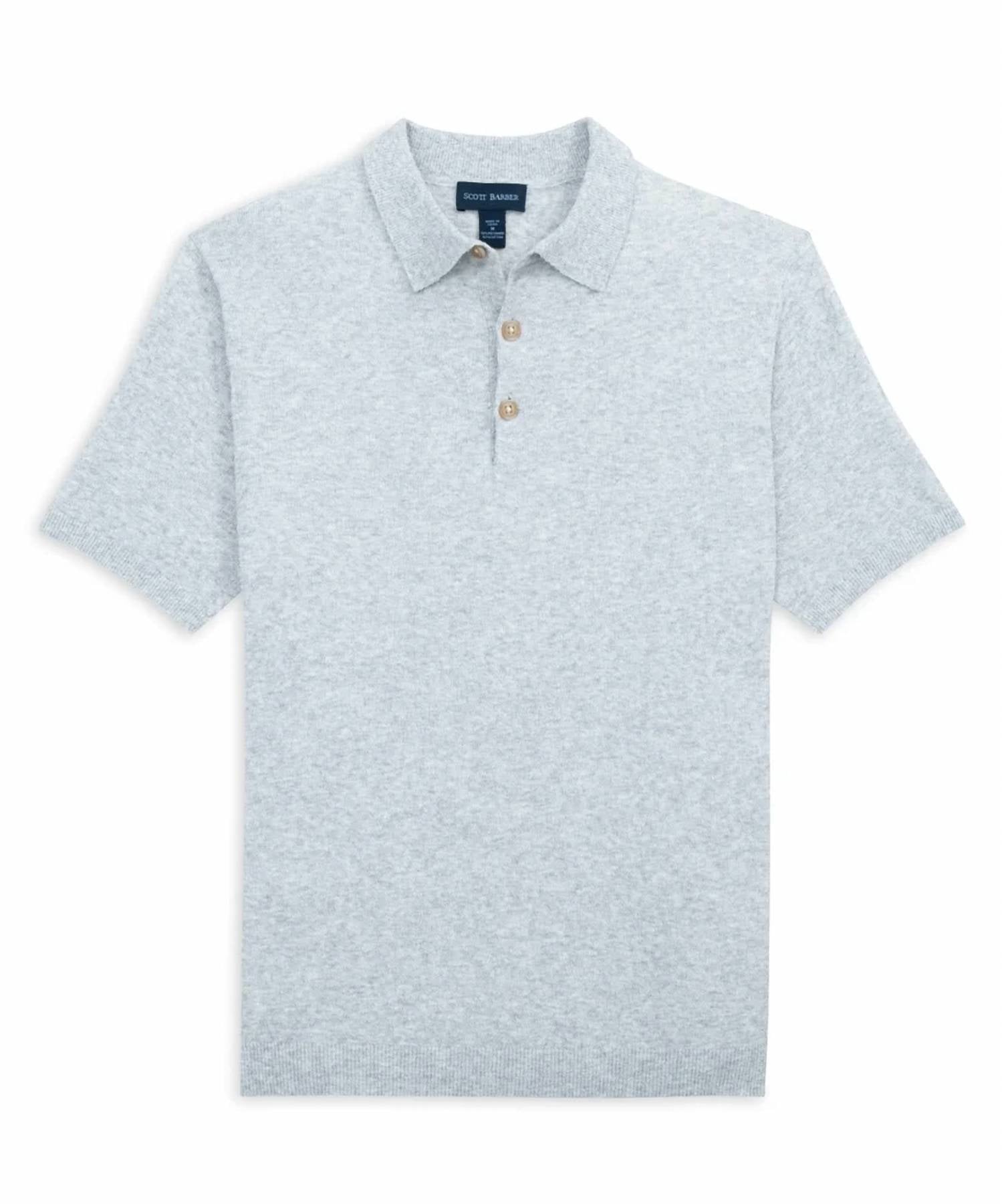 Scott Barber - Men's Boucle Solid Polo Shirt