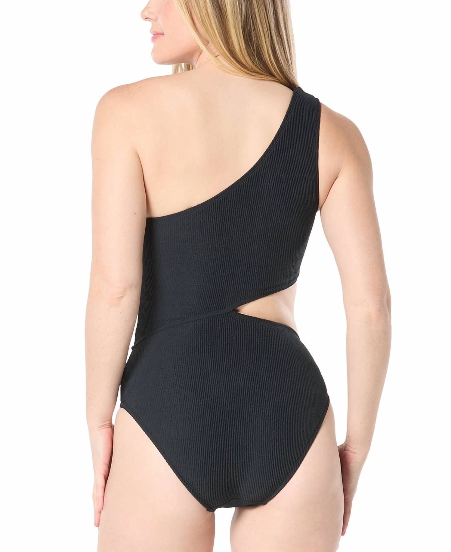 Michael Kors - Women's One Shoulder Side Cutout Swimsuit