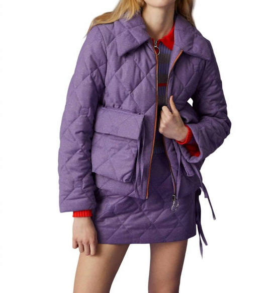 Beatrice .B - Lilac Quilted Jacket With Maxi Pockets