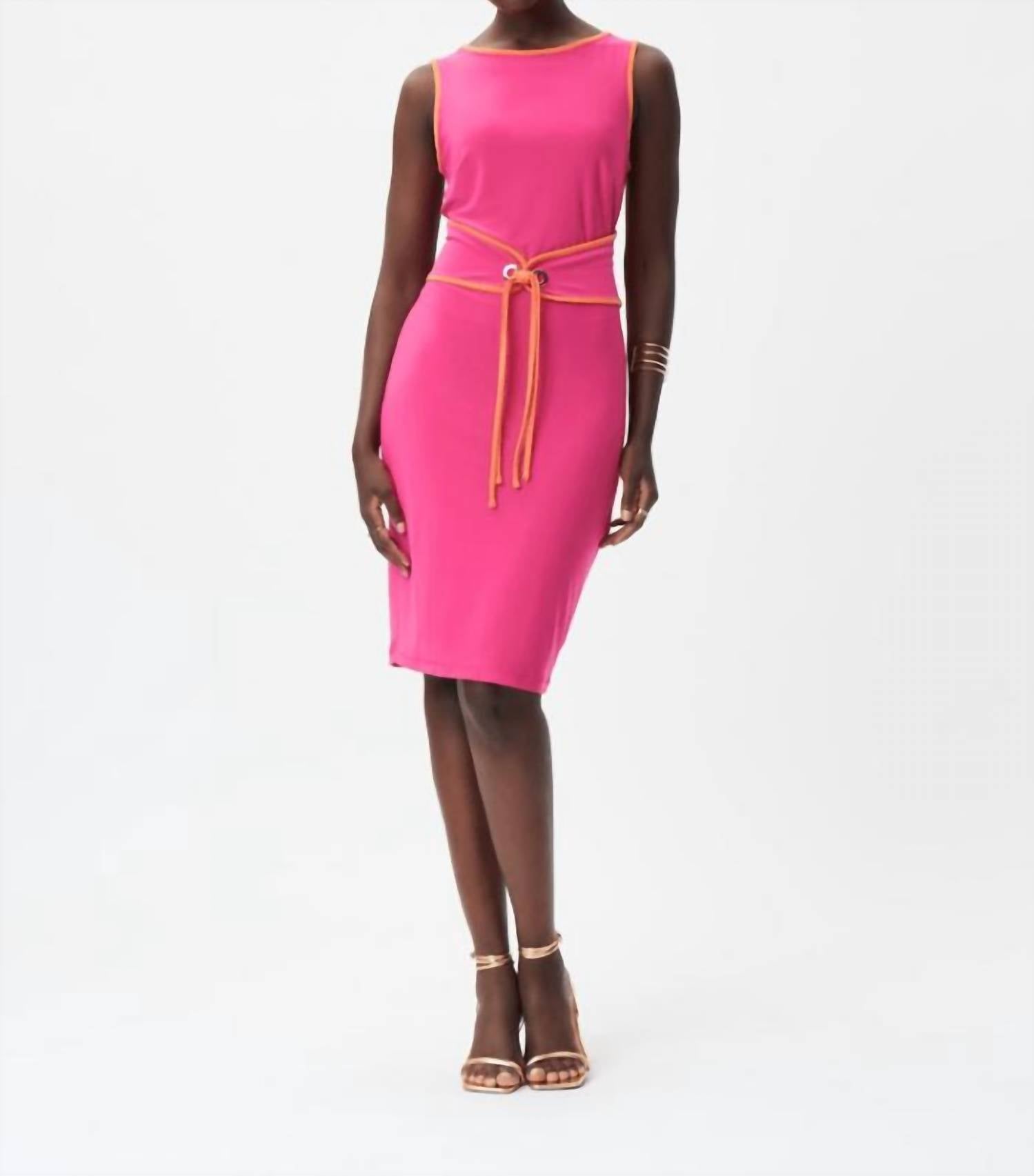 Joseph Ribkoff - sleeveless dress with belt