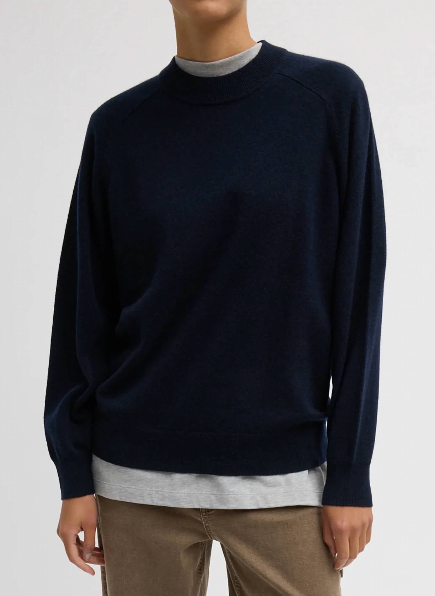 Tibi - Washable Cashmere Crewneck Cut Out Sleeve Sweater