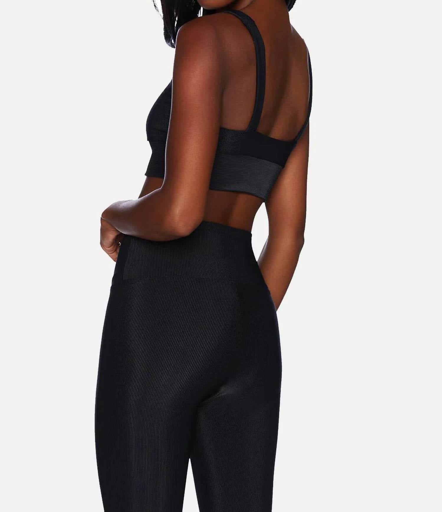 Beach Riot Leah Sport Tank Top in black - women's tank top - detail view