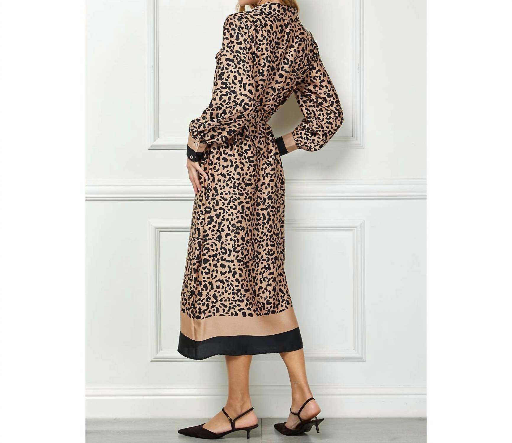 Luxology - Leopard Wrap Midi Dress
