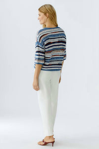 Oui - Yarn Mix Stripes Pullover