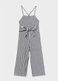 Mayoral - Kids Stripes Tie Waist Jumpsuit