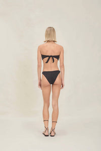Devon Windsor Noah Bikini Top in raven - women's swimwear - alternate view