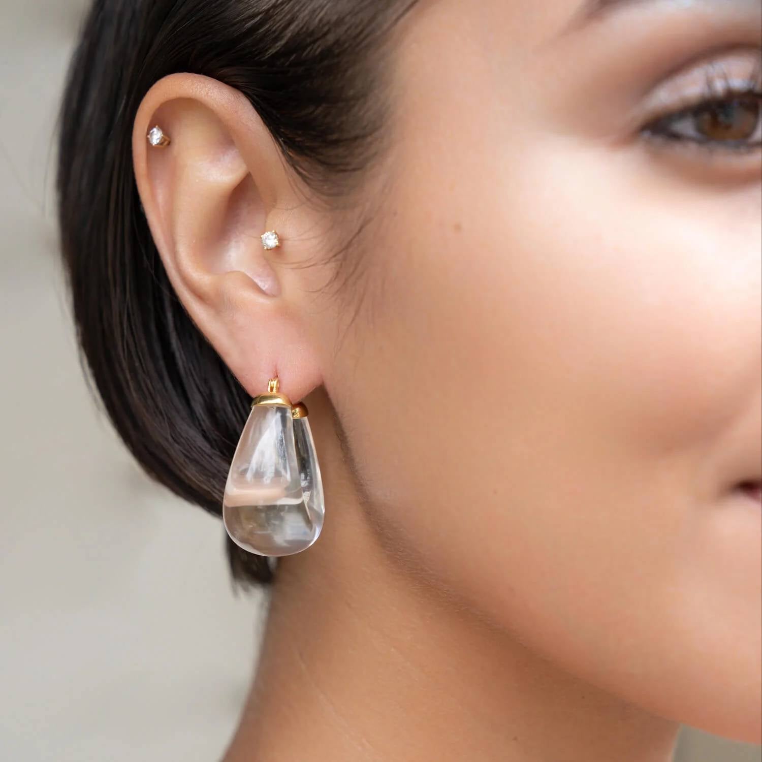 Gold & Honey - Women's Chunky Bucket Hoop Earrings