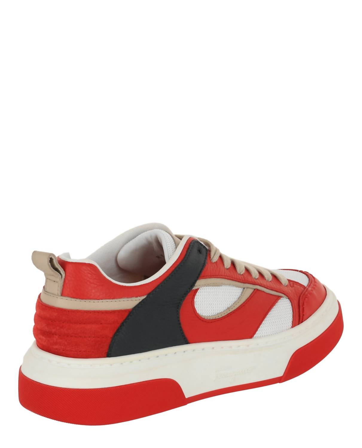 Salvatore Ferragamo Men's Cassini Low-top Sneakers in red - men's sneaker - alternate view