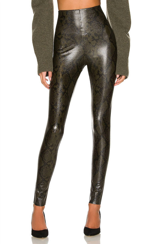 FAUX LEATHER ANIMAL LEGGING