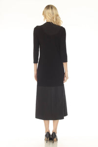 Joseph Ribkoff V-neck Three Quarter Sleeve Maxi Dress in black - women's dress - alternate view