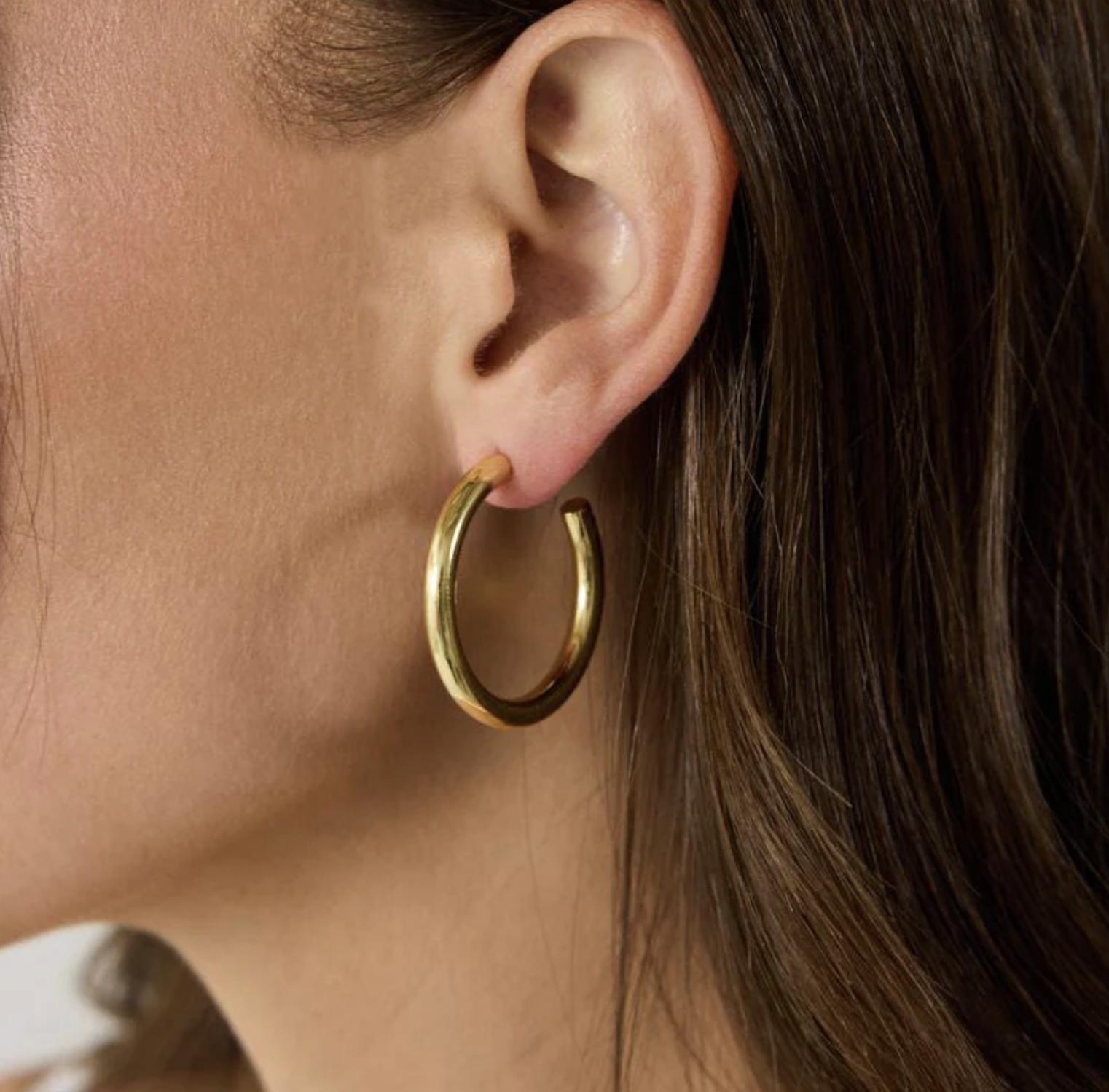 Alexa Leigh Women's Everynight Hoops Earrings in gold - women's jewelry - alternate view