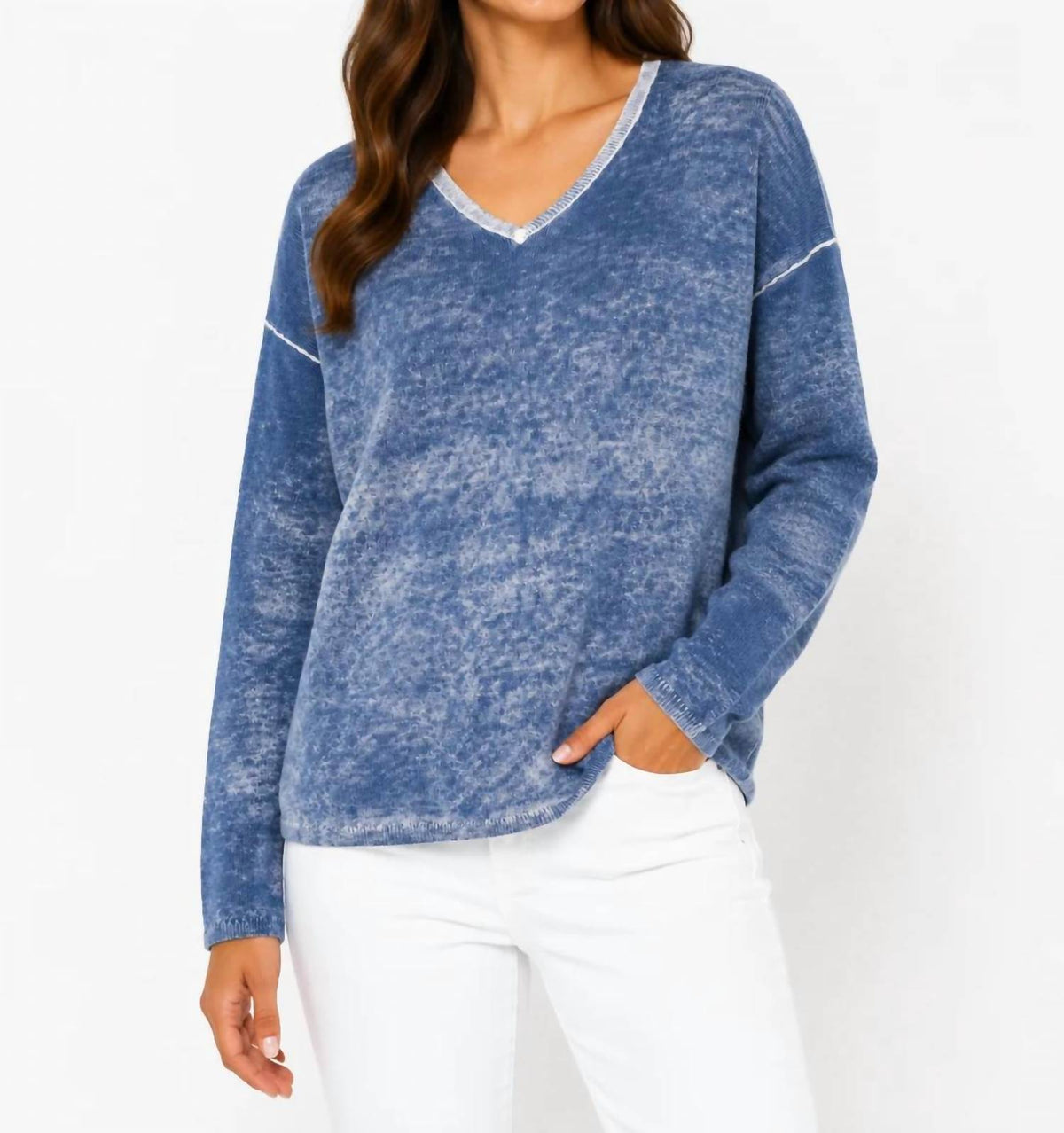 Charlie B - Long Sleeve Drop Shoulder Sweater