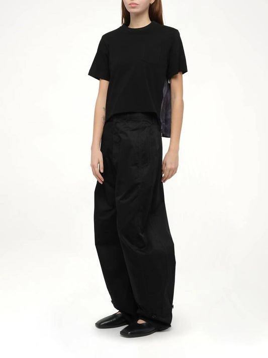 Sacai - Denim X Cotton Jersey T-shirt