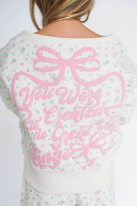 Paper Flower - You Were Created For Great Things Sweatshirt
