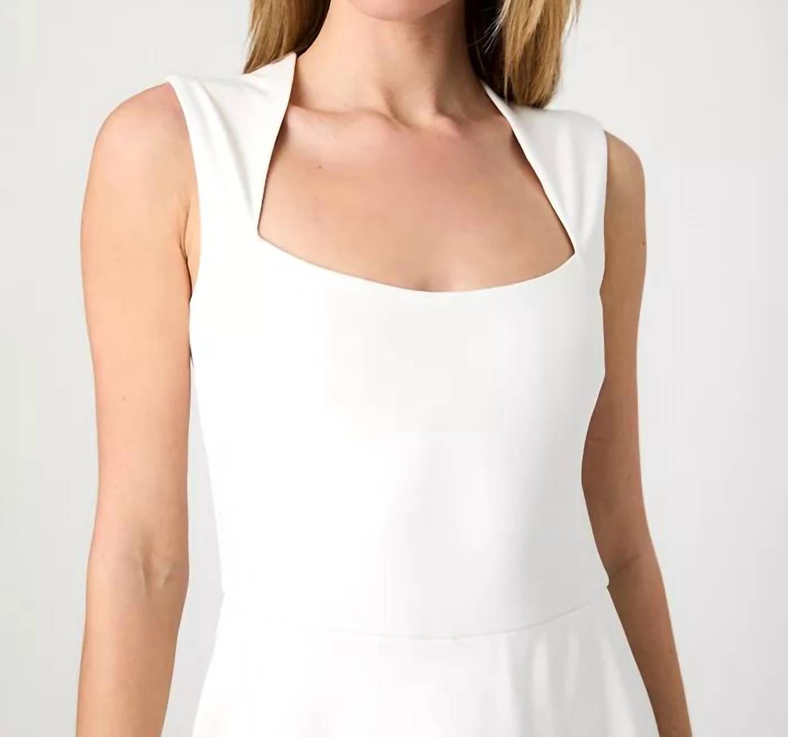 FRENCH CONNECTION Lula Ponte Skater Dress in summer white - women's dress - view 4