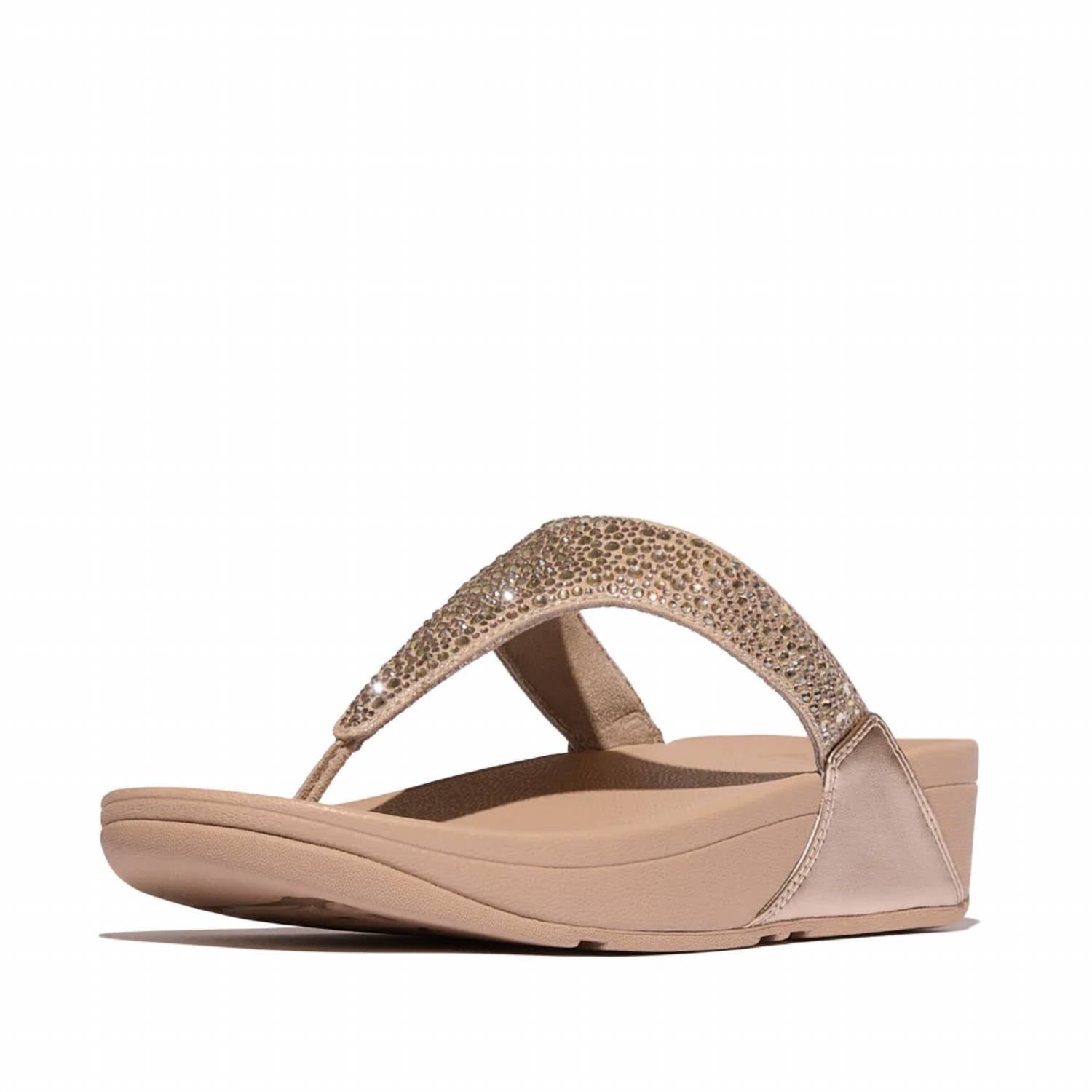 Fitflop - Women's Lulu Crystal Embellished Toe Post Sandals
