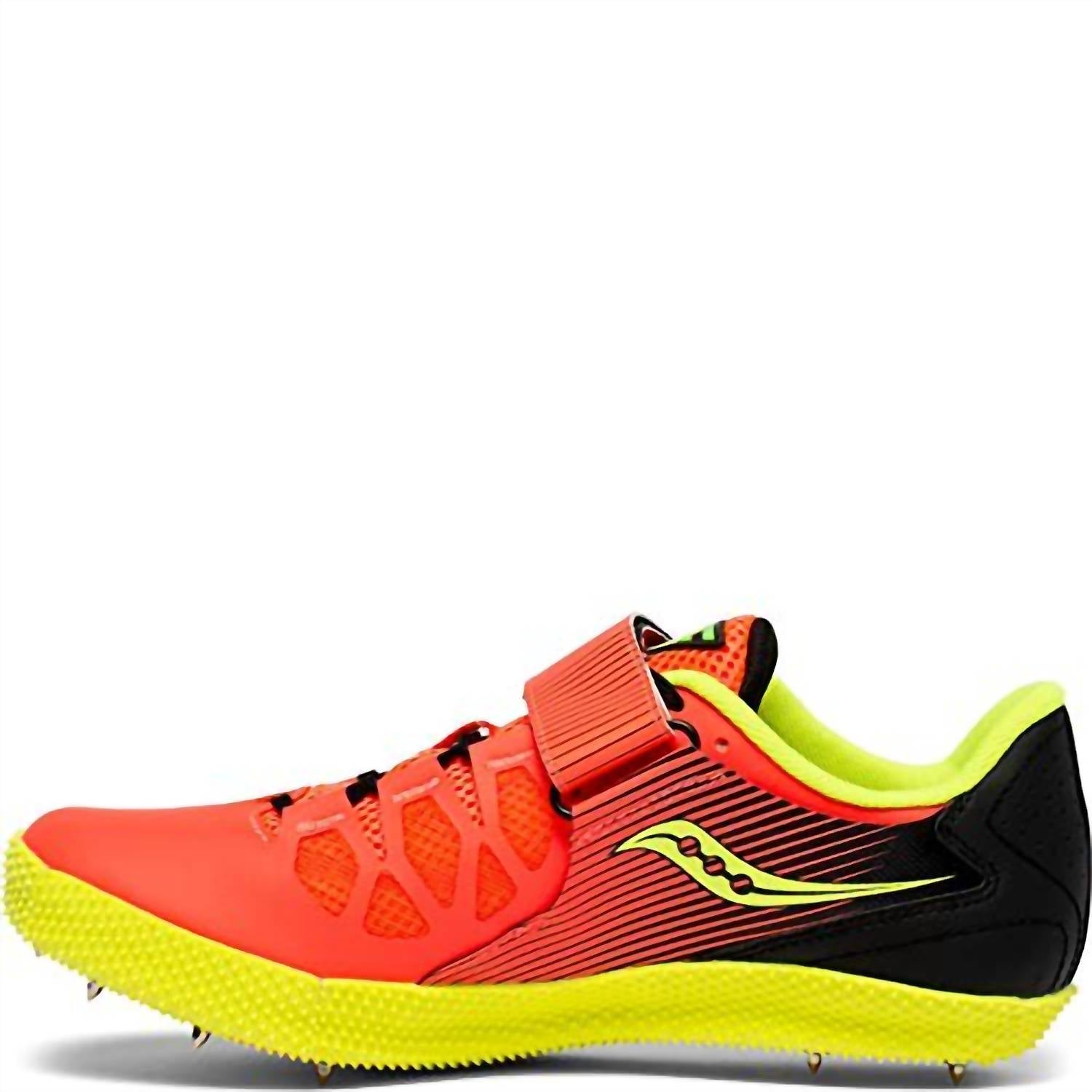 SAUCONY Men's Uplift Hj2 Track Shoe in 2 vizi red citron - men's shoe - alternate view