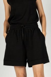 Before You Collection Miya Butter Modal Shorts in black - women's shorts - detail view