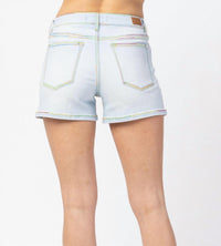 Judy Blue - Rainbow Thread Shorts
