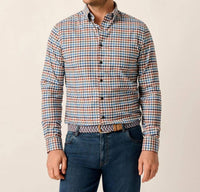 JOHNNIE-O Krause Flannel Button Down in harvest - men's long sleeve top - alternate view