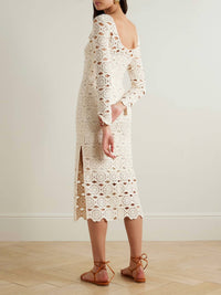 Cara Cara - marseille crochet long sleeve dress