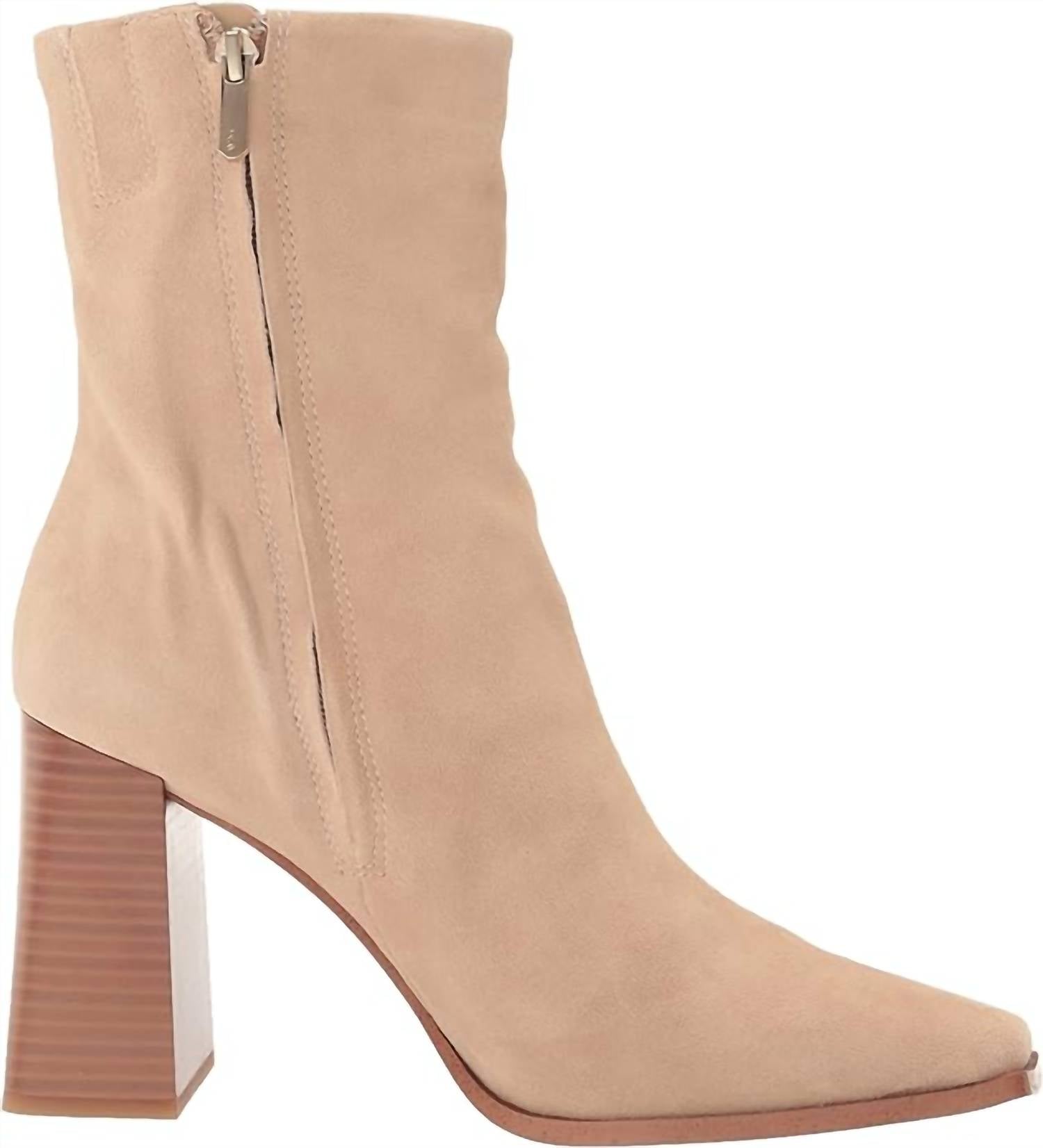 Sam Edelman Women's Ivette Boots in tan suede - women's shoe - detail view