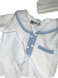 Macis - Boy's 3pc Short Sleeve Romper Long Sleeve Quilted Set