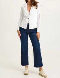 Wearables Brax Linen One Button Blazer in white - women's jacket - view 4