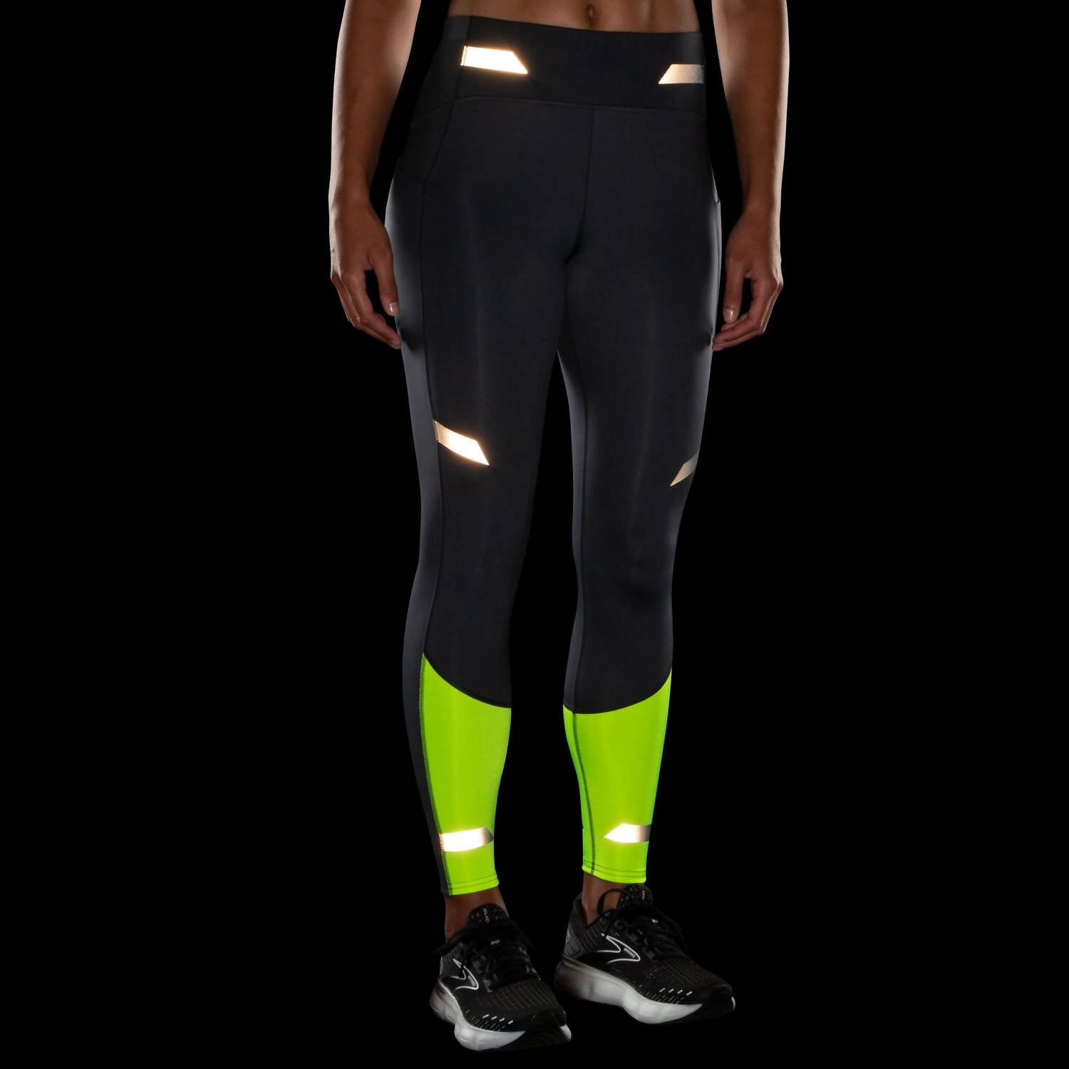BROOKS Wome's Run Visible Tight Pants in asphalt nightlife - women's pants - view 4