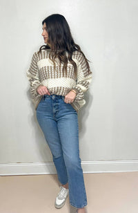 Vine & Love - Chunky Knit Long Sleeve Sweater