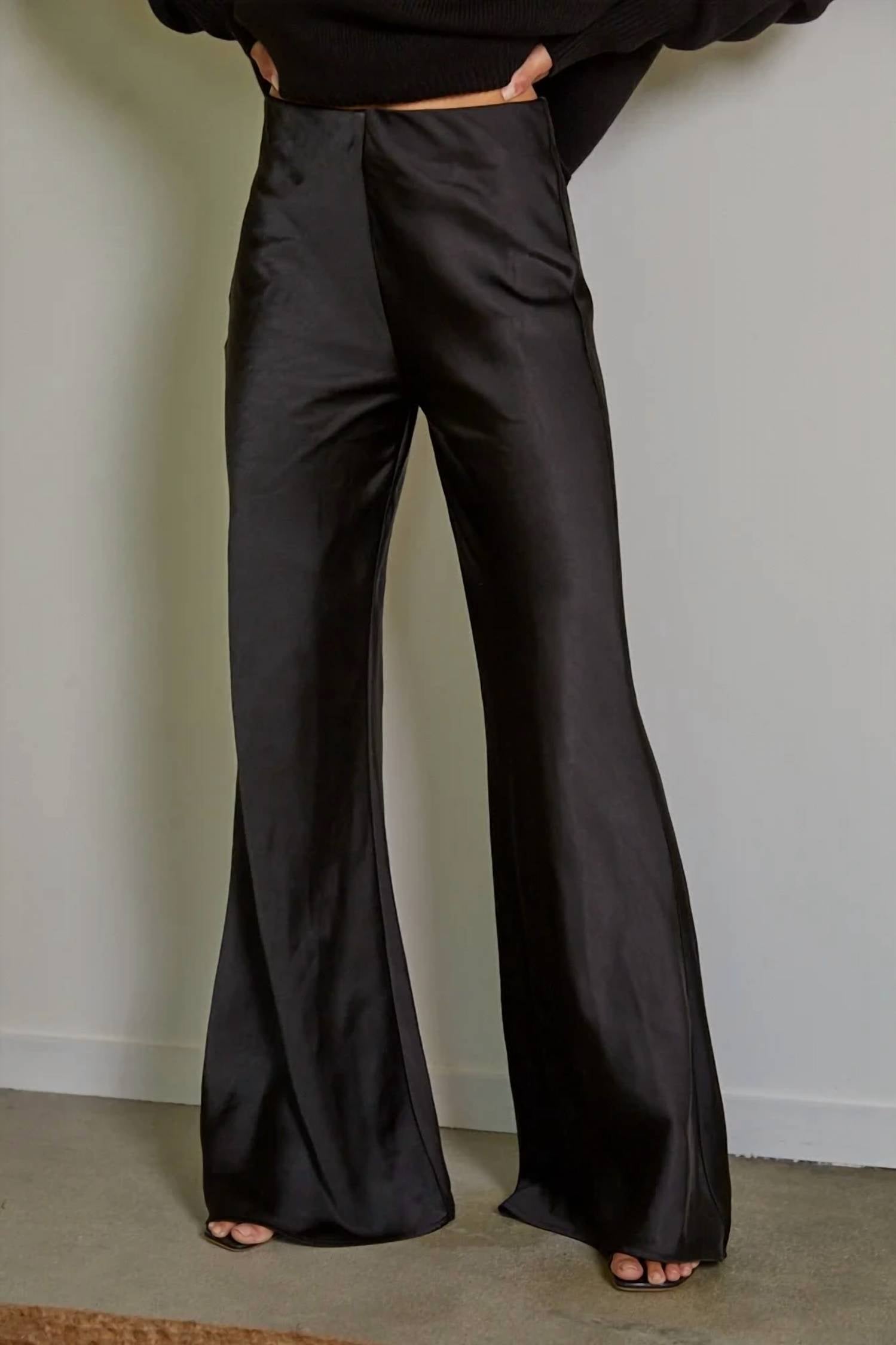 By Together - Satin High Rise Wide Leg Pants