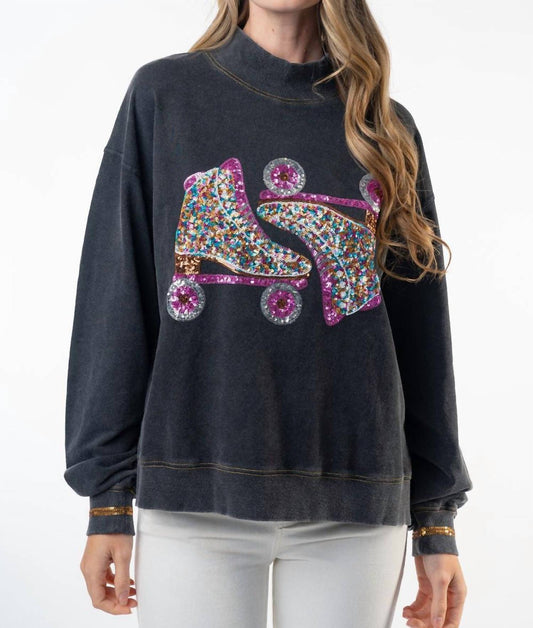 White Birch - Skate Sequin Embellished Sweatshirt