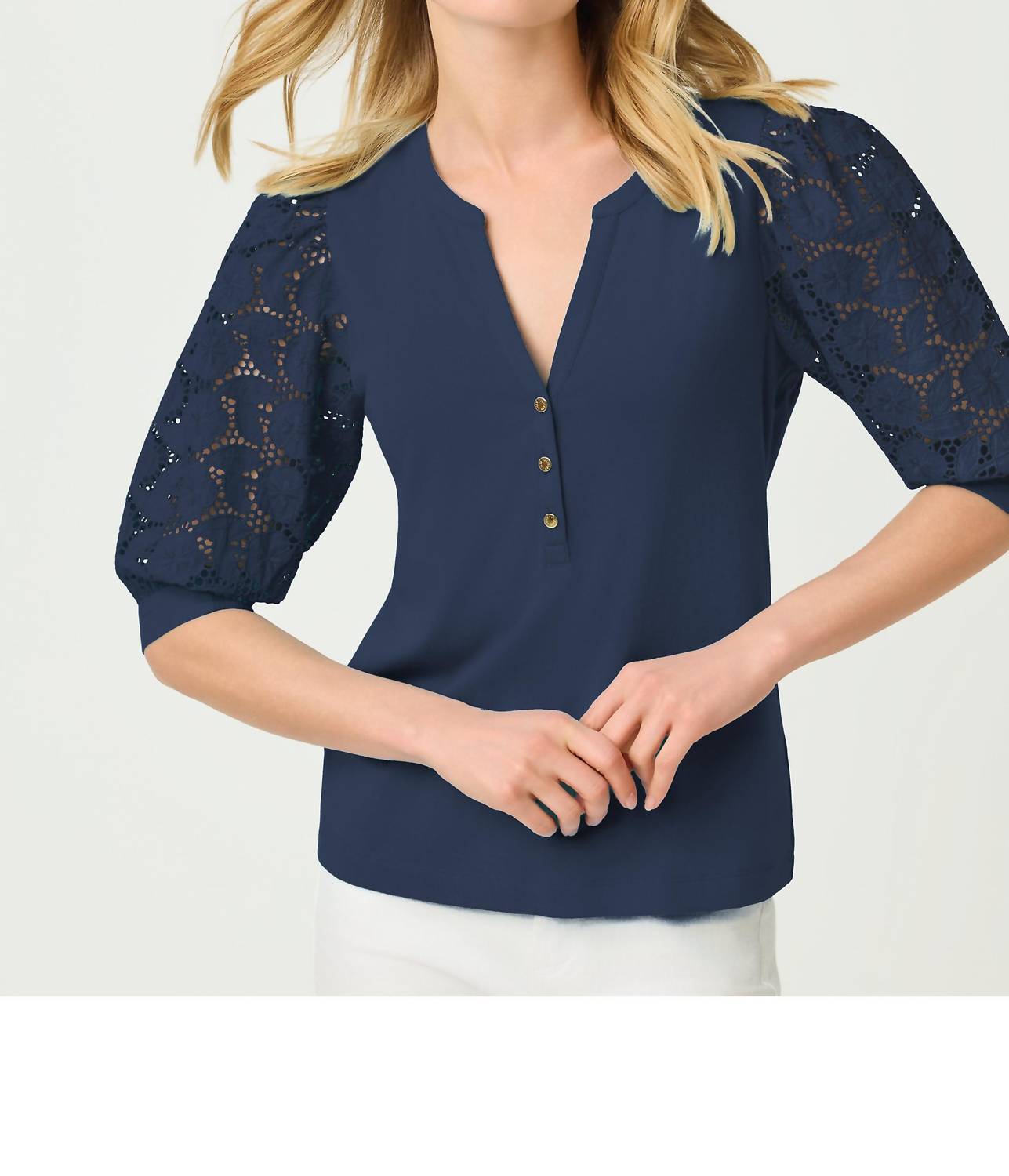 Lilly Pulitzer - Ronson Eyelet Knit Top