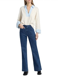 TANYA TAYLOR Whitney Top in white - women's shirt - alternate view