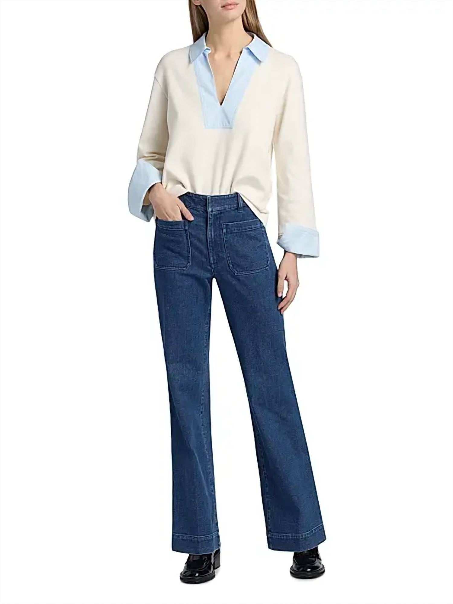 TANYA TAYLOR Whitney Top in white - women's shirt - alternate view