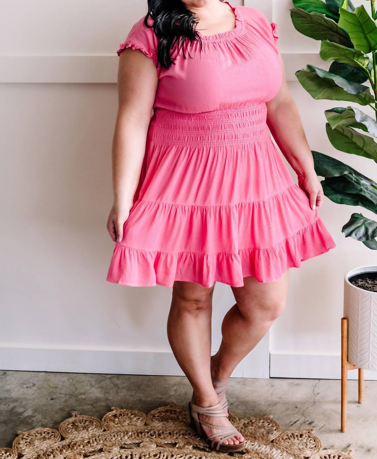 Oddi - Smocked Tiered Dress