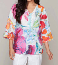 Claire Desjardins - A Smattering of Spring Lace-up Tunic