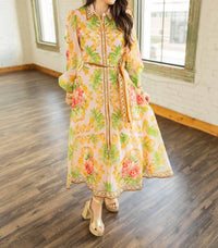 Flying Tomato - CASSIDY FLORAL BUTTON UP MIDI DRESS