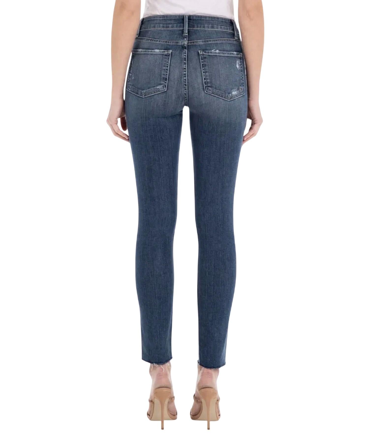 FIDELITY Gwen High Rise Skinny Jean in nobu - women's jeans - detail view