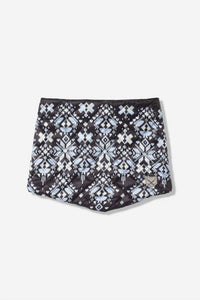 Powder Puff Collection Women's Pullover Neck Warmer in fairisle black splash white - women's scarf