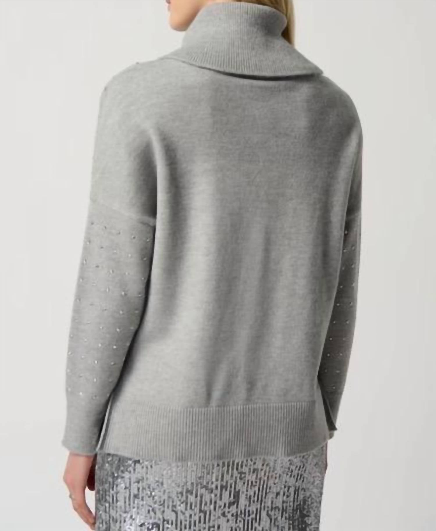 Joseph Ribkoff - Embellished Cowl Neck Sweater