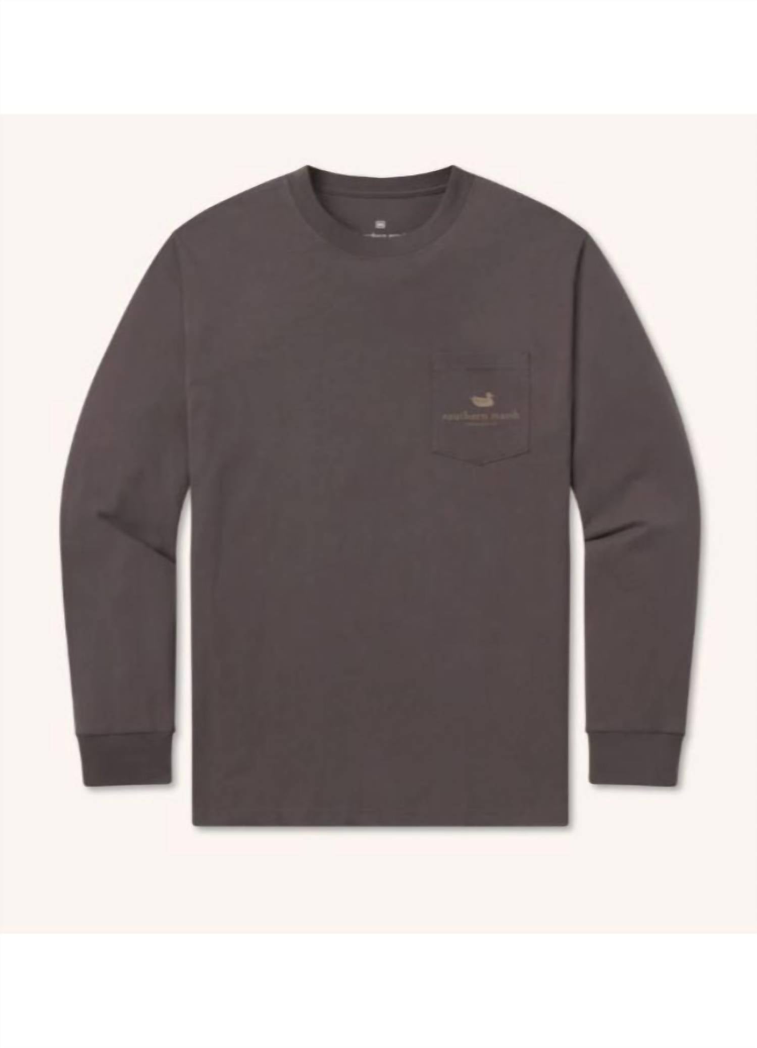 Southern Marsh Men's Duck Originals Camo Long Sleeve Tee in iron grey - men's long sleeve top