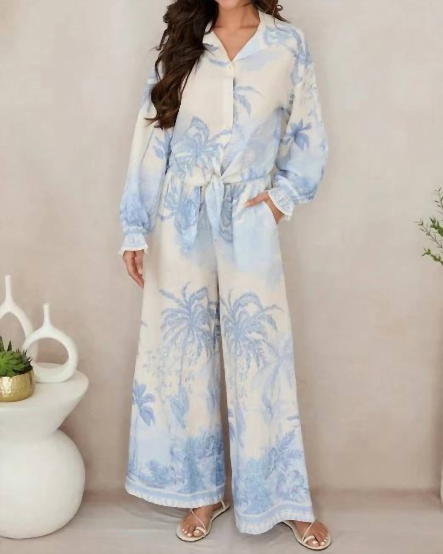 Belle D'Amour - The Linen Luxe Wide Leg Pants