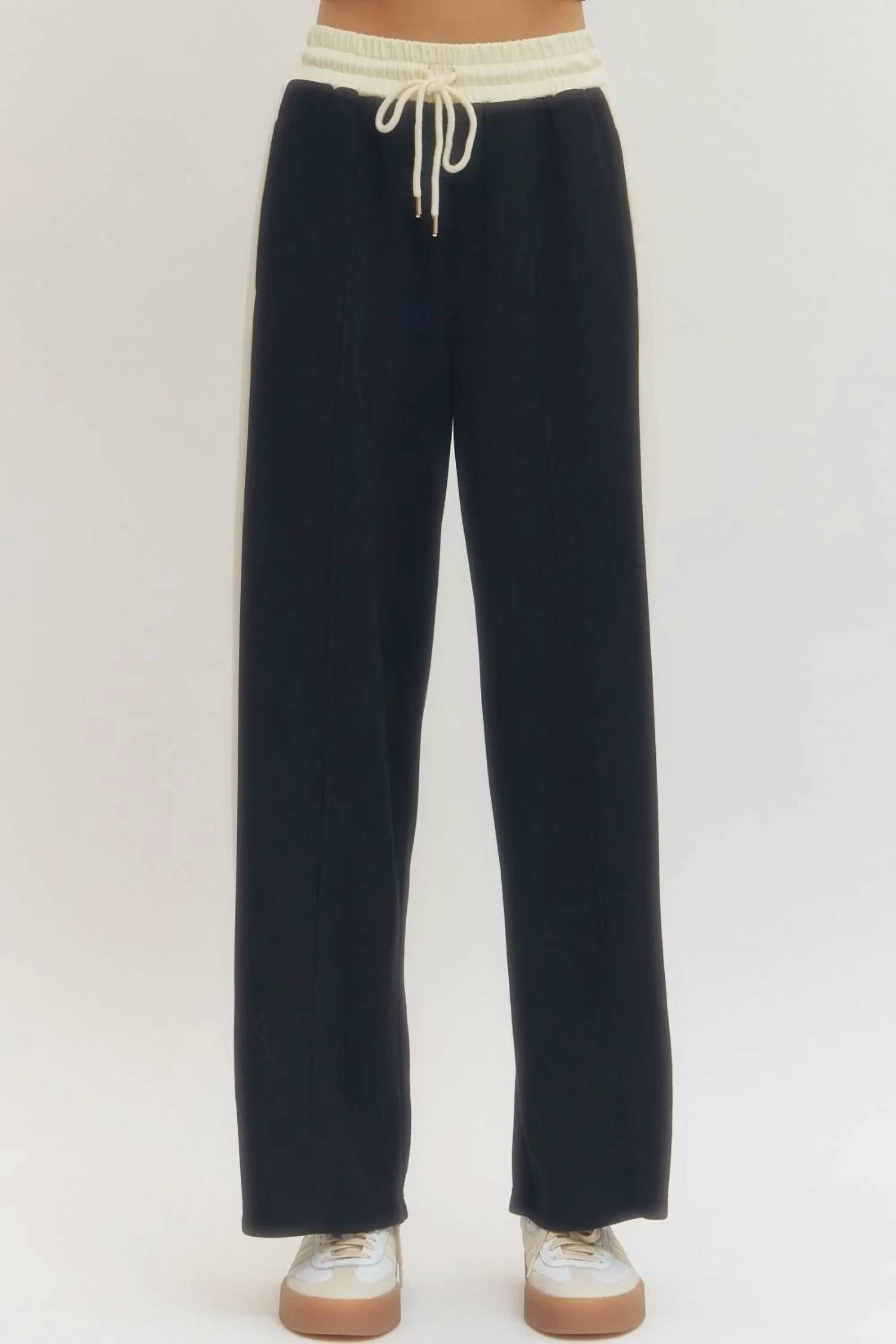 Entro - Casual Knockout Wide Leg Pants