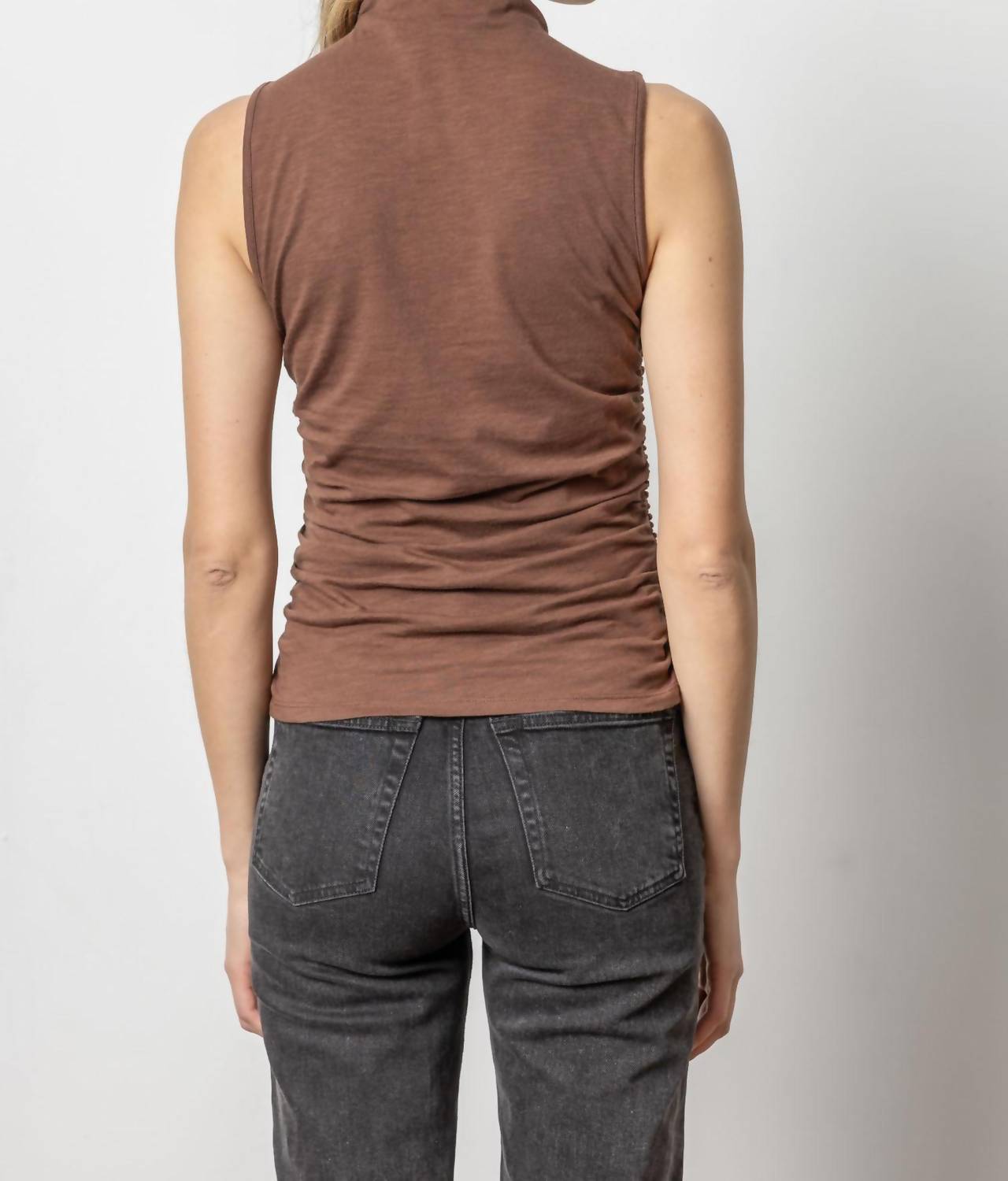 Lilla P - Shirred Mock Neck Tank