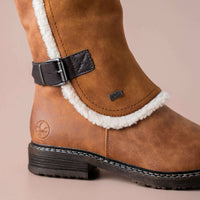 RIEKER Women's Tall Boot in brown - women's shoe - view 6